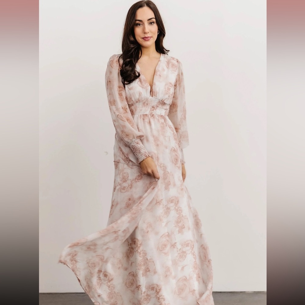Baltic Born Blush Floral Maxi Dress